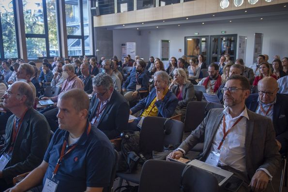The audience listens to one of the presentations at the EUROSHNET conference
