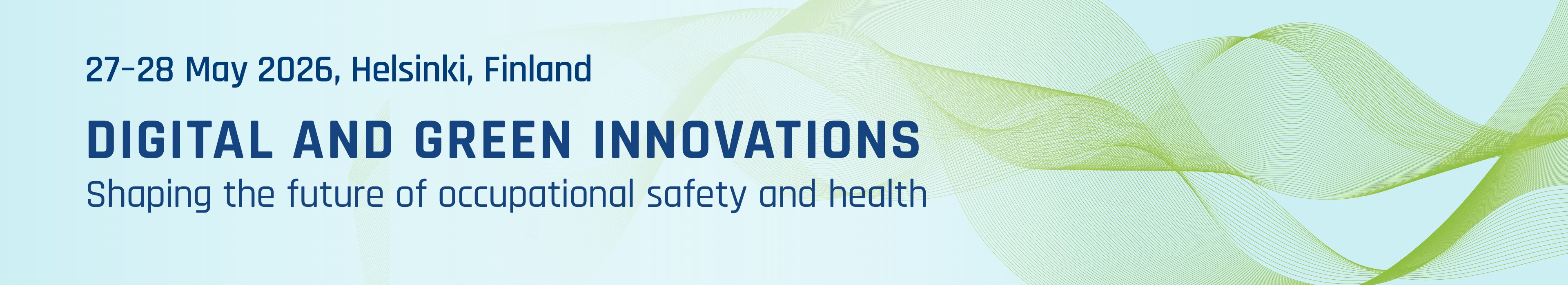 Logo of 9th EUROSHNET Conference "Digital and green innovations - Shaping the future of occupational safety and health