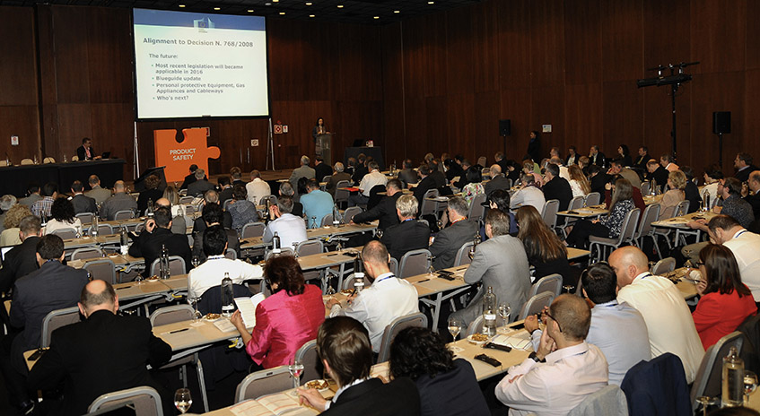 View from the back of conference delegates in the plenary hall 