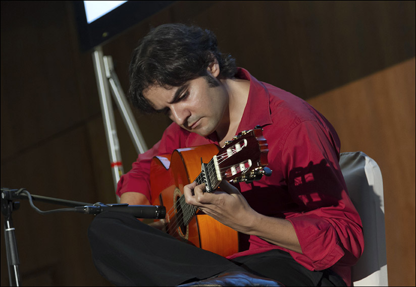 Guitar player on a stage