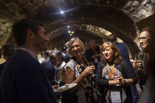 Evening reception in the vaulted cellars of the wine museum