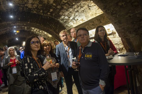 Evening reception in the vaulted cellars of the wine museum